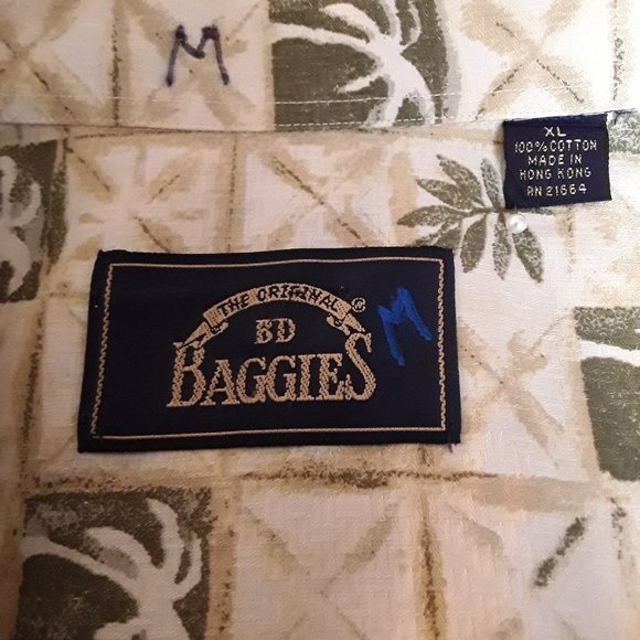 BD Baggies Hawaiian Shirt with Palm Trees-Size XL - Picture 4 of 5